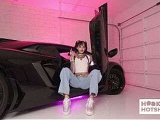 BTS - CC Shows Off Her Slim Body In A Flirty Backstage Scene!