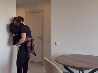 Brunette Russian Chick Sucks and Rides Her Stepbro