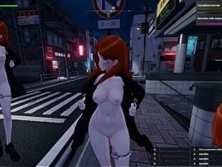 This virgin loves to undress in public and she got caught. 3D Hentai Game
