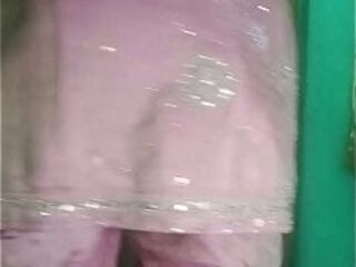 Indian Gay Crossdresser Bottom real homemade sex in pink salwar kurta with heavy jwellery just like a housewife