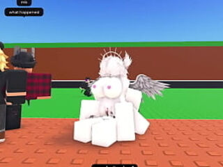 roblox slut lets EVERYONE fuck her