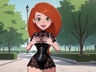 Redhead Cartoon Girl Sexy Black Lingerie Try On Haul Ai