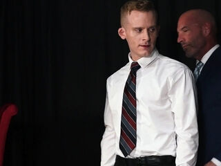 Four old men having BDSM fun with obedient twink!