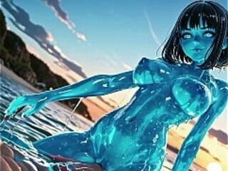 Gelara - A Shapeshifting Nymph Who Flows Wherever Pleasure Leads Her - AI Generated