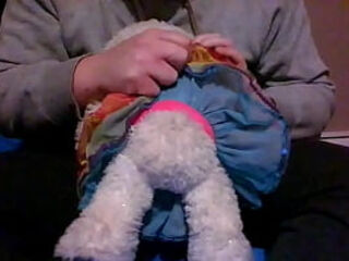 Fondling Belle the Bear
