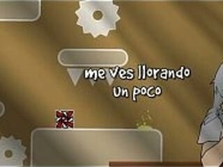 Jugando un nivel random de gd :v