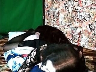 DashaNoihara #49 - Playing with my dakimakura in gothic dress and sexy black tights