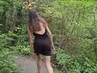 Walked a long was for a quickie in the woods