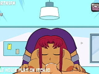 Starfire Full Scenes Creampie Compilation - Hole House Game [Rule 34, Hentai, Cartoon]