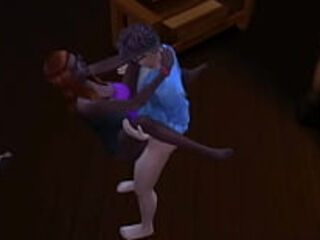 The neighbor is coming for hot salt. WITH  GLASSES