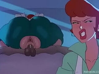 Dexter'_s mom rides a cock