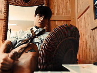 Having fun on the chair and working on the apartment (please like it)