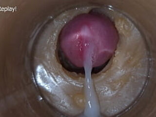 Precum squirting in my pussy toy Camera In Vagina 4k. Extreme close up!