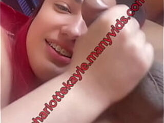 Trans girl sucking her girlfriend&#039_s cock