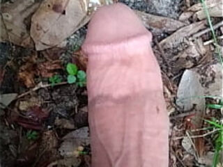 Outdoor morning long penis piss