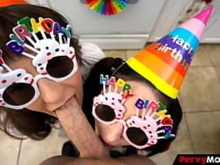 PervyMother - Mom Recruits her Stepsister to Celebrate the Boy&#039_s Birthday, Melody Mynx, Tifa Quinn, Conor Coxxx