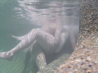 Gorgeous Curvy Busty PAWG Enjoys Underwater Sex After Some Hot Naked Swimming