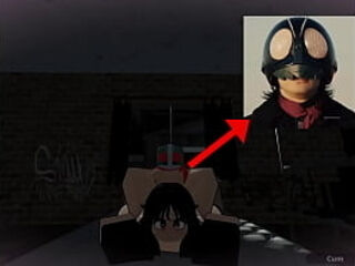 Shin Kamen Rider se culea a una mujer en roblox con edit de fondo [Roblox Studio]