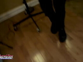 Lovely Busty Brunette Kylie Enjoys Sucking A Tasty Sausage To Get Banged!