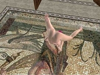 Beautiful Shemale Fingers Ass &amp_ Shakes Dick 3D Cartoon Hentai