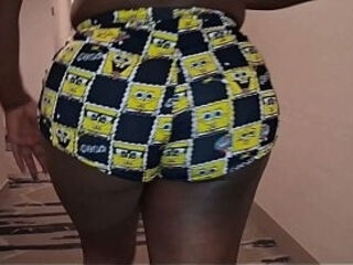 Barbie rides bbc and gets creampied in her SpongeBob shorts