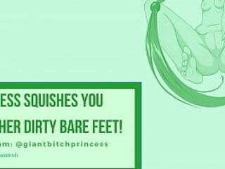 Giantess Teases You With Her Toes Before Trampling You With Her Dirty, BARE Feet! F4M JOI Audio Porn