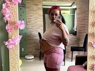 Fart Explosion After Eating Milk Intolerant Chubby Girl Bloated and Stuffed