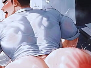 Big ass bodybuilder friends like to give ass in the office! Anime Hentai free video