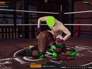 LuchaBelle VS Joe Curr (Naked Fighter 3D)