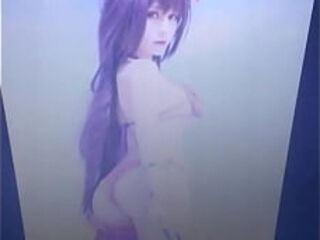 Xia Mei Jiang (Scathach Cosplay) Cumtribute
