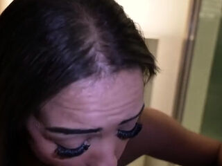 Hot nude female Morena Vasconcelos plumbing stiff in