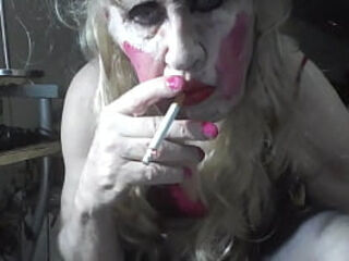 Sleazy smoking milf slag Sarah longs for your cock, as she displays herself  herself like the streetwalking whore she is