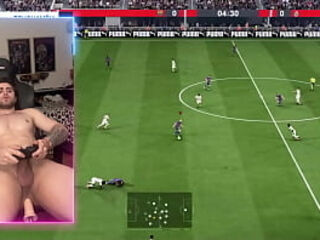 Seba Valentino gest fucked by a dildo machine while he plays FIFA 2025