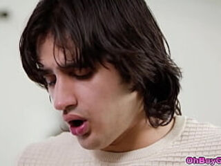 Curious stepson Elias Cash offers to help out by having sex with his lesbian stepmom Rachel Ramsey