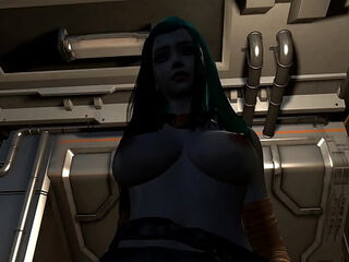 [VAM][3D] Blue alien queen pay tribute