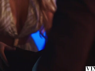 Curvy Asian bombshell juggles European dude's huge cock in surreal modes