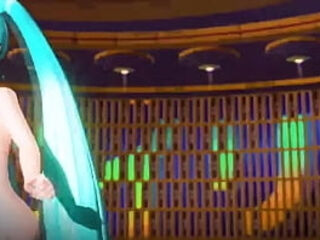 Hatsune Miku bailando alien alien sexualmente