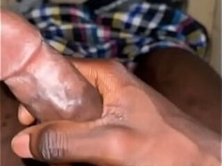 Black college teen got horny and jerked off bbc
