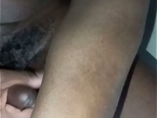 Licking crumbs left over from green looking and sounding snack for free also I think I feel more semen left inside of my genitals