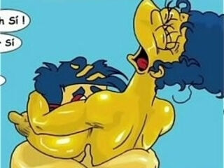 Doblaje milhouse y Marge cojiendo en la playa