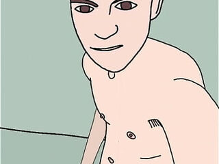 Standing wank and cum