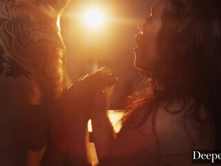 Hot bitch getting used by a gang of guys really hard in the warehouse