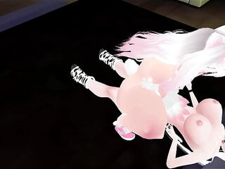 IMVU, Bunny &amp_ Cowy plays like slutties
