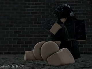 Alleyway sex | Roblox Sex with a follower (76)
