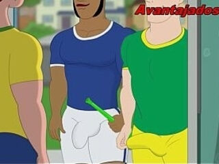 Cartoon Gay Suruba na Copa