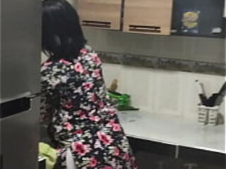 While washing dishes, my perverted step-nephew