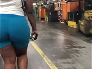 Ebony thick booty walking candid