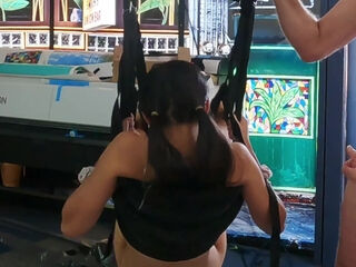 Asian Fetish Slave’s Sex Swing Adventure