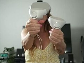 FREE FULL VIDEO! Dumb StepMom Tricked by VR Gamer StepSon