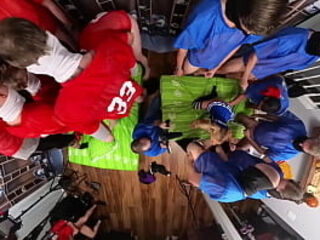 BTS 360 Camera View of Cheerleader Gangbang